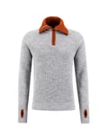 Ulvang Rav Sweater w/zip, Unisex Grey Melange/Arabian Spice S