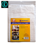 DUST SHEETS 2 LARGE PLASTIC DUST SHEET COVERS 2.7MX3.6M PAINTING DECORATING DIY.