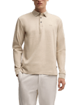 BOSS Long Sleeve Polo Shirt, Light Beige