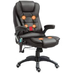 Executive Office Chair with Massage Heat PU Leather Reclining Chair