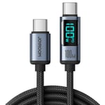 Joyroom Kabel Digital Display Fast Charging Cable USB-C till USB-C 100W 1.2m