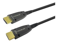 Vivolink - Hdmi-Kabel Med Ethernet - Hdmi Hane Till Hdmi Hane - 30 M - Fiberoptisk - Svart - 4K60 Hz (4096 X 2160) Stöd, Armored