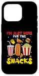 Coque pour iPhone 16 Pro Jeu de football amusant Sports I'm Just Here For The Snacks