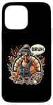 Coque pour iPhone 13 Pro Max Pinceau à dinde Funny Cool pour Thanksgiving, automne