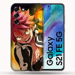 Coque pour Samsung Galaxy S21 FE / S21FE Manga Fairy Tail Natsu