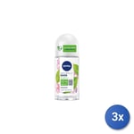 3x Nivea Naturally Good Green Tea Roll-On 50 ml