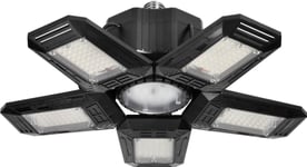 Orno Rigel Led Vikbar 5-Vingad Verkstadslampa, E27 55W, 6500K, 4950Lm