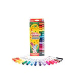 CRAYOLA - 16 feutres lavables avec pointe-tampon Pip Squeaks, couleurs assorties, pour l'école et les loisirs, à partir de 3 ans