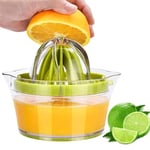 ONEVER Lemon Orange Citrus Juicer, ONEVER Manual Hand Squeezer with Built-in Measuring Cup and Grater, Press Manual Juicer Lemon Squeezer with Juicer Cup and Strainer for Kitchen Use