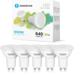 GU10  LED  Bulbs  Cool  White ,  8W  6500K  640  Lumen ,  5  Pcs / Box ,  100 °