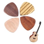 Médiators En Bois Médiators Guitare Acoustique Médiators Ensemble De 4 Médiators Flexibles Qualité Supérieure Pour Guitare Acoustique, Guitare électrique, Ukulélé, Basse, Accessoire Guitare