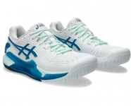 Asics Gel Resolution 9 White/Teal blue Allcourt Women - 2024 (40)