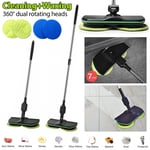 Cordless Power Electric Spinning Mop Rechargeable Floor Cleaner Scrubber Polish