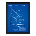 Artery8 Goupil Ice Hockey Stick Game Slapshot 2 1982 Patent Plan Artwork Framed Wall Art Print 18X24 Inch