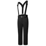 Dare 2b Outmove II Pantalon de Ski Imperméable, Isolant et Respirant avec Coutures Cousues-collées, Bretelles détachable et Guêtres Intégrées Salopettes Enfant Black FR: 2XL (Taille Fabricant: 11-12)