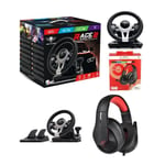 Volant et pédales de jeu Race Pro Wheel 2 Xbox Séries X|S PS4 PS3 SWITCH PC SPIRIT OF GAMER + CASQUE GAMER X|S PS4 PS3 SWITCH PC SPI