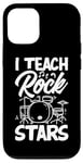 Coque pour iPhone 12/12 Pro J'enseigne aux stars du rock un professeur de musique drôle