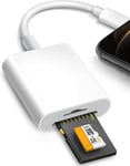 Éclairage vers lecteur de carte SD/TF pour iPhone, iPad, lecteur de carte SD pour iPhone 14/13/12/11, iPad, lecteur de cartes, clé USB, Plug and Play, prend en charge iOS 9-15 plus tard