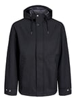 JACK & JONES Men's Jjax Hooded Jacket, Black, M