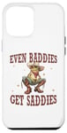 Coque pour iPhone 14 Plus Funny Cowboy Frog Even Baddies Get Saddies Citation Yee Haw Des