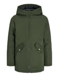 JACK & JONES Jjloop Parka JNR Veste, Marron, 128 Homme