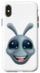 Coque pour iPhone X/XS Alien Gris Gris Fun Personnage de dessin animé drôle