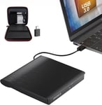 Lecteur Cd Externe, Graveur Cd Dvd Externe, Lecteur Cd/Dvd +/-Rw Usb 3.0, Lecteur Dvd Externe Pour Ordinateur Portable De Bureau Windows 11/10/8/7/Xp Linux Os Avec Bo?te