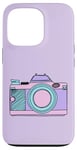 Coque pour iPhone 13 Pro Appareil photo aux couleurs pastel de la licorne Photographe