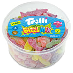 Trolli Sour BizzlMix Fruity Jelly Gummies Flavour Sweet Sour Party Size Tub 1kg