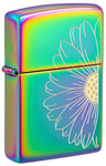 Zippo Briquet Tempête - Les Marguerites - Chrome Brossé & Motif - Rechargeable, Garanti à Vie - Flamme Ajustable - Boîte Cadeau - Métal - Fabriqué aux USA