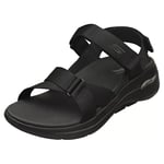 Skechers Go Walk Arch Fit Attract 140808 Womens Black Walking Sandals UK8 NEW