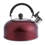 vedenkeitin,3L ruostumattomasta teräksestä valmistettu liesikupu Whistling Large Spout Kahvinkeitin Hot Water Tea Pot Red