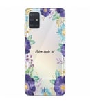 Coque Galaxy S20 Fleur 15 Violet personnalisee Transparente