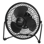 Hama Metal USB Powered Desk or Table Fan 6" Desk Fan 360° Tilt 2 Speed Levels