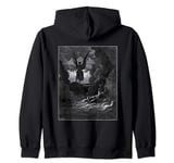 Forthwith upright he rears from off the pool by Gustave Dore Zip Hoodie