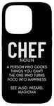 Coque pour iPhone 14 Pro Définition du chef Funny Cook Cooking Chefs