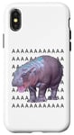 Coque pour iPhone X/XS Moo Deng Bébé Hippopotame