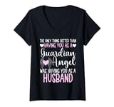 Guardian angel memorial in memory of husband tee for wife V-Neck T-Shirt