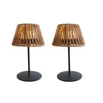 Lot de 2 minis lampes de table LED sans fil blanc dimmable TWINS RAFFY H23.5cm