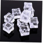 Bontand 10pcs Artificial Ice Acrylic Ice Cubes Crystal Fruit Beer Whisky Drinks Home Decoration Accessories Photography Props