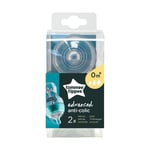 Tommee Tippee 2 tétines anti-colique avancée BLANC