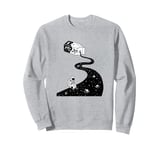 A River of Stars Flowing from Milk Carton, Outer Space Lover Sweatshirt