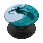 Surfer Pop Socket for Phone PopSockets Blue Wave Surfing PopSockets Swappable PopGrip