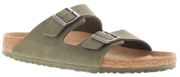 Birkenstock Womens Flat Sandals Arizona Slip On desert dust thyme - Green material_other - Size UK 7.5