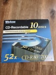 CD-RECORDABLE TEVION 10 DISCS CD-R80 52X Vierge - CD R 80min / 700MB Neuf .