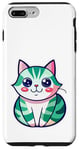 Coque pour iPhone 7 Plus/8 Plus Joli chat japonais, t-shirt japonais, chat manga