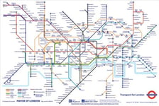 Pyramid International " London Underground Map Maxi Poster, Multi-Colour, 61 x 91.5 x 1.3 cm