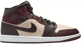 Chaussures Nike Air Jordan 1 Mid SE Brun Beige FZ4359 200 Original Homme