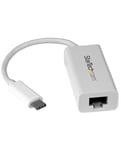 StarTech.com Adaptateur USB C vers Gigabit Ethernet - Blanc Réseau LAN 3.0 RJ45 Type