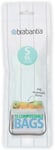 Brabantia 419683 Food Waste Caddy Compostable Bin Liners, 6 L (x10), Code S, Gr